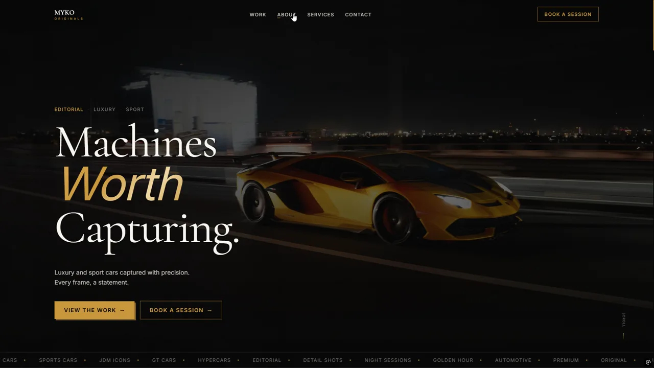 Myko Originals: a website built by LokalHost